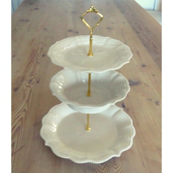 PIONEER WOMAN COLLECTION WEDDING DESSERT CUPCAKE STAND 3-TIERED PAIGE LI… - Picture 3 of 4